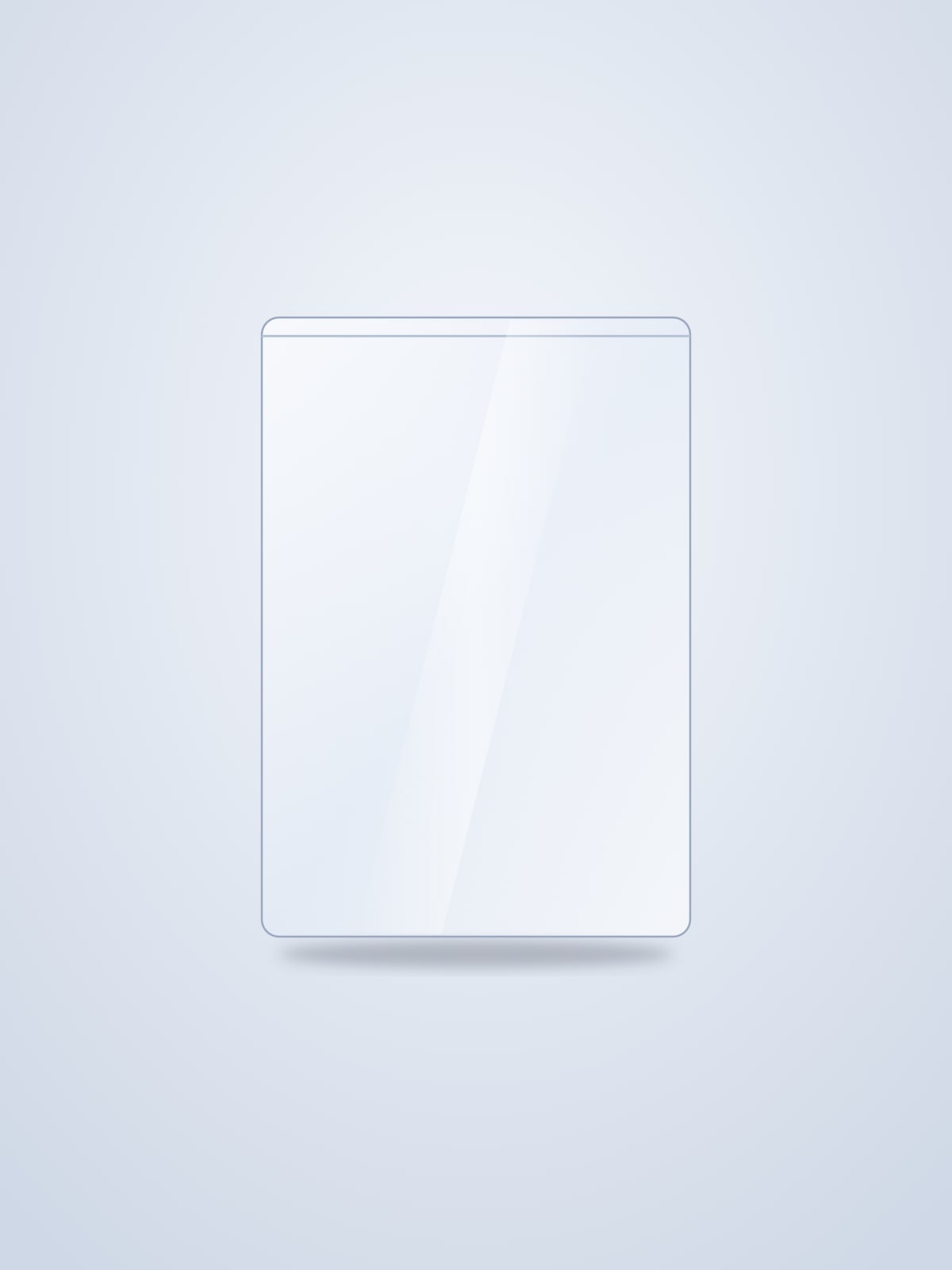 One clear card sleeve