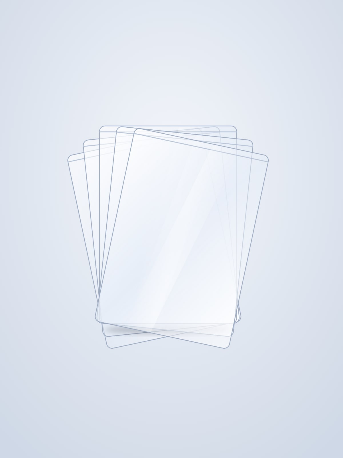Sleeves fanned out