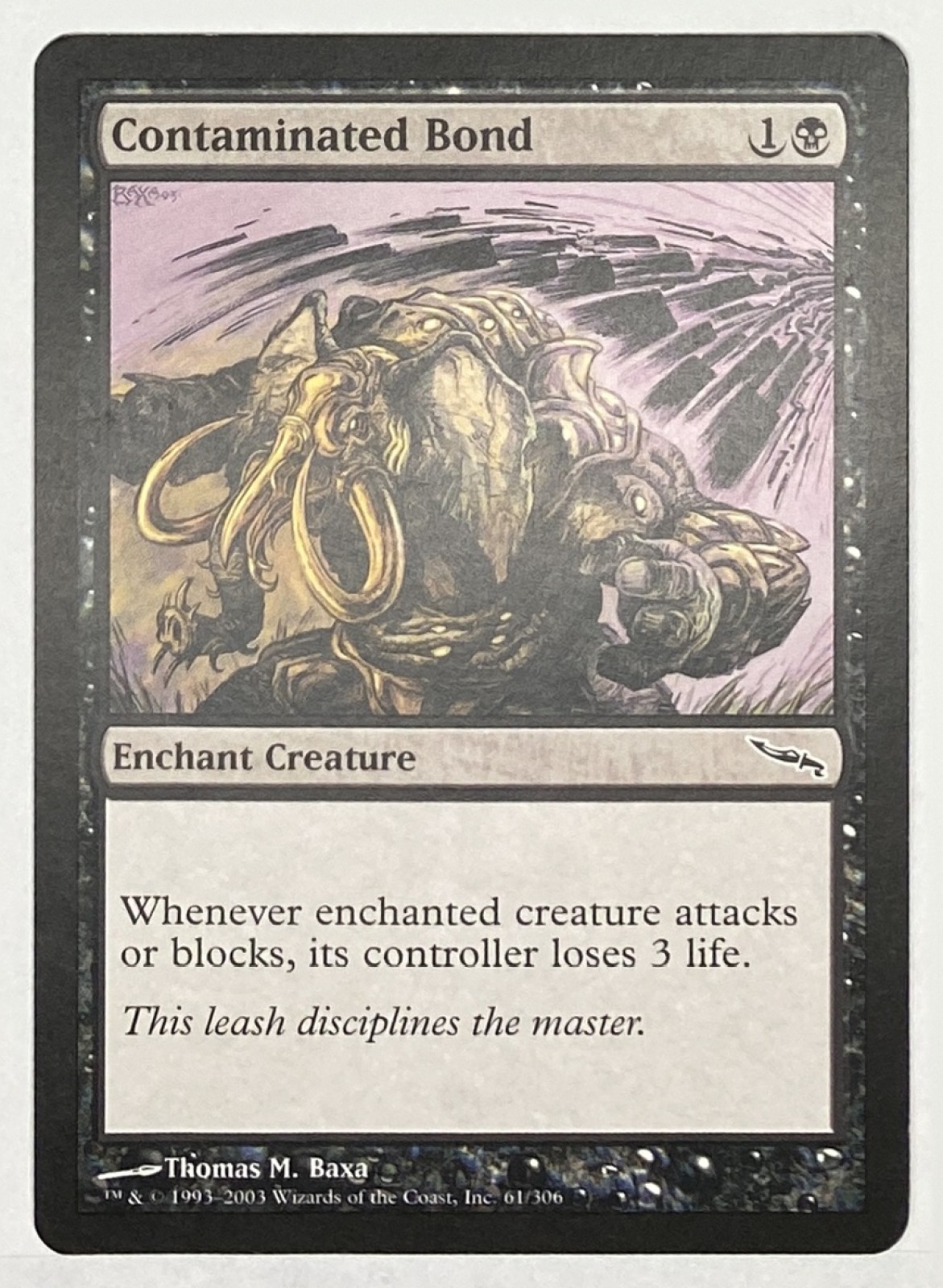 2003 Magic: The Gathering Mirrodin Contaminated Bond #61/306 Common front