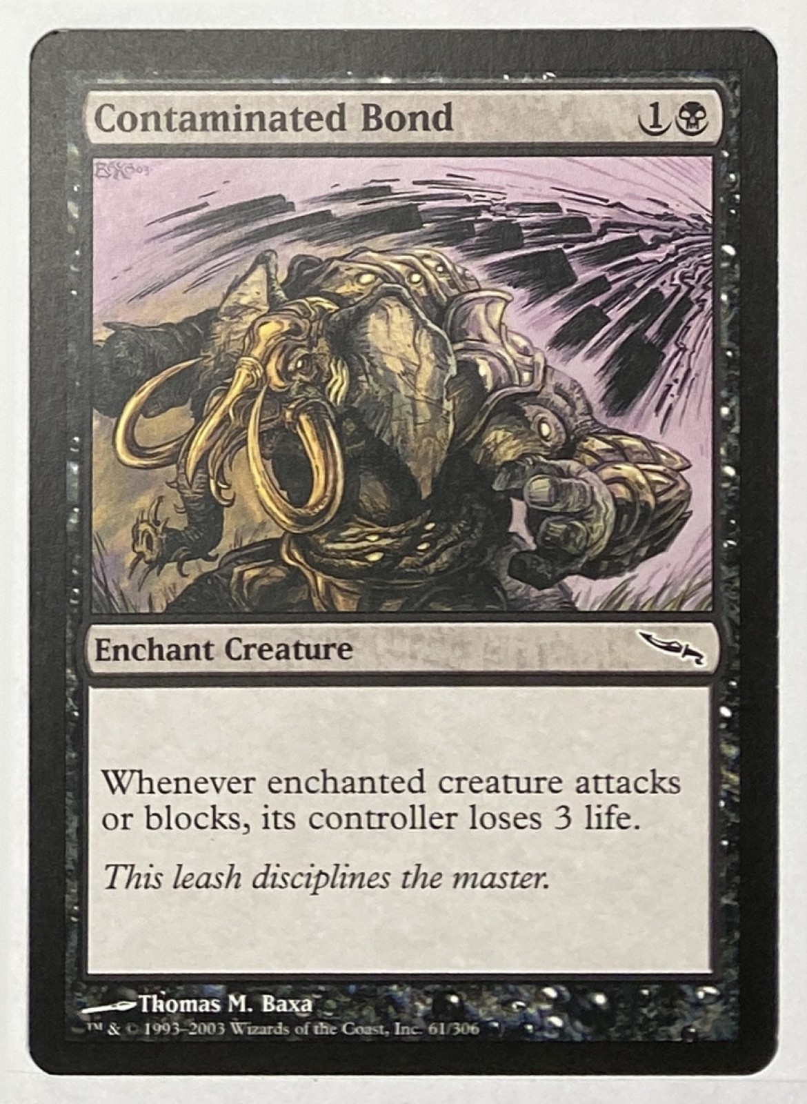 2003 Magic: The Gathering Mirrodin Contaminated Bond #61/306 Common front