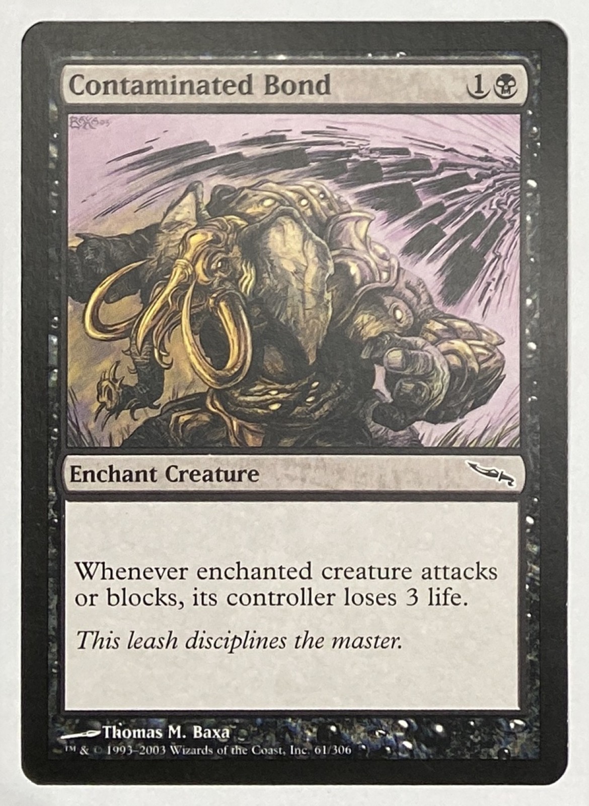 2003 Magic: The Gathering Mirrodin Contaminated Bond #61/306 Common front