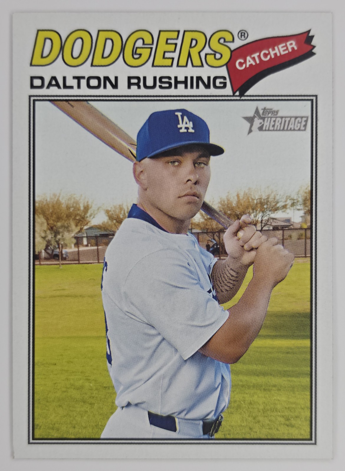 2026 Topps Heritage Dalton Rushing #246 Los Angeles Dodgers front