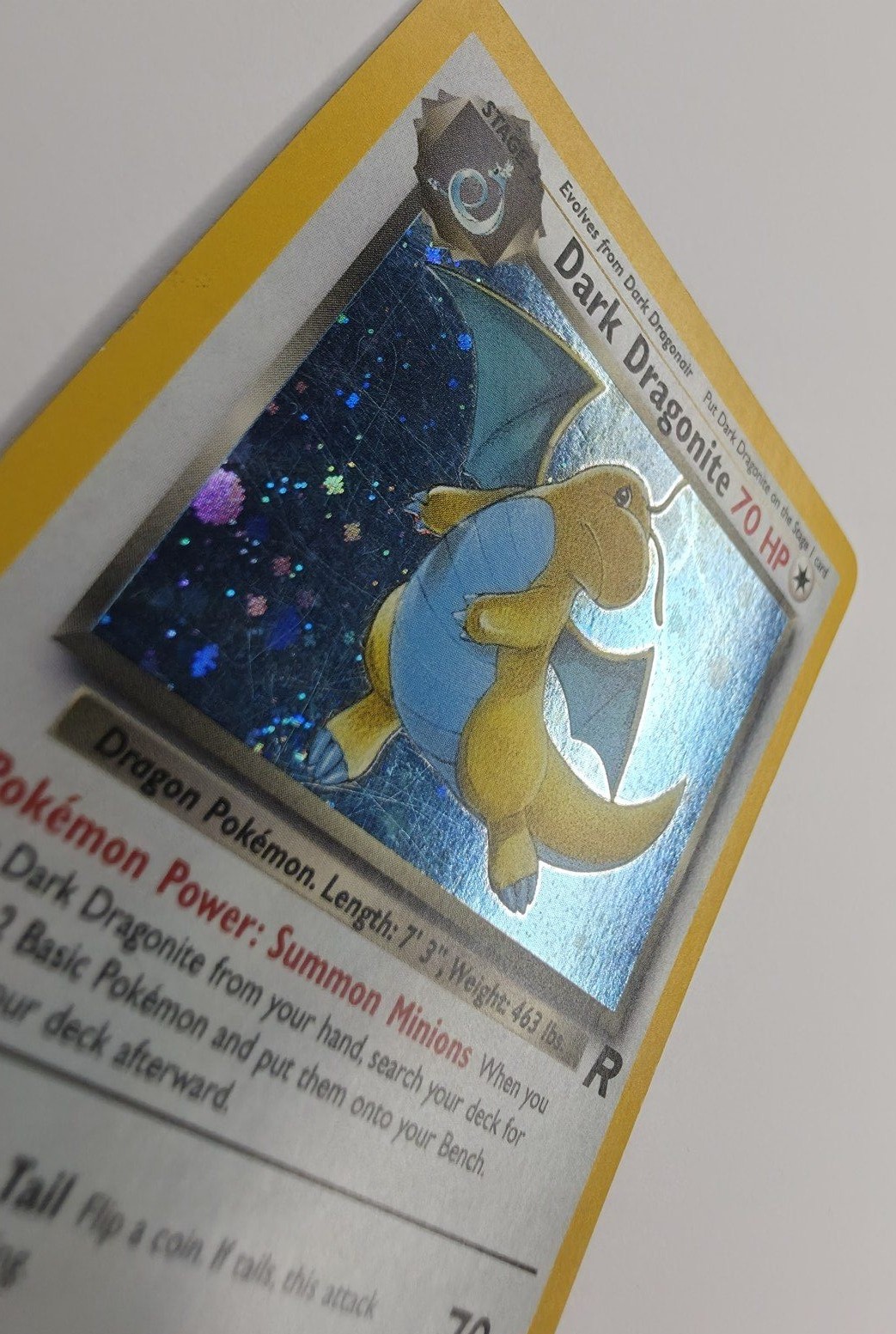 Dark Dragonite holo close-up