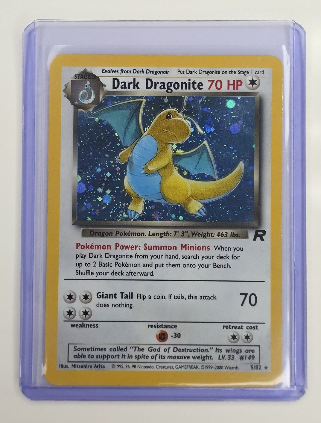 Dark Dragonite sleeved front
