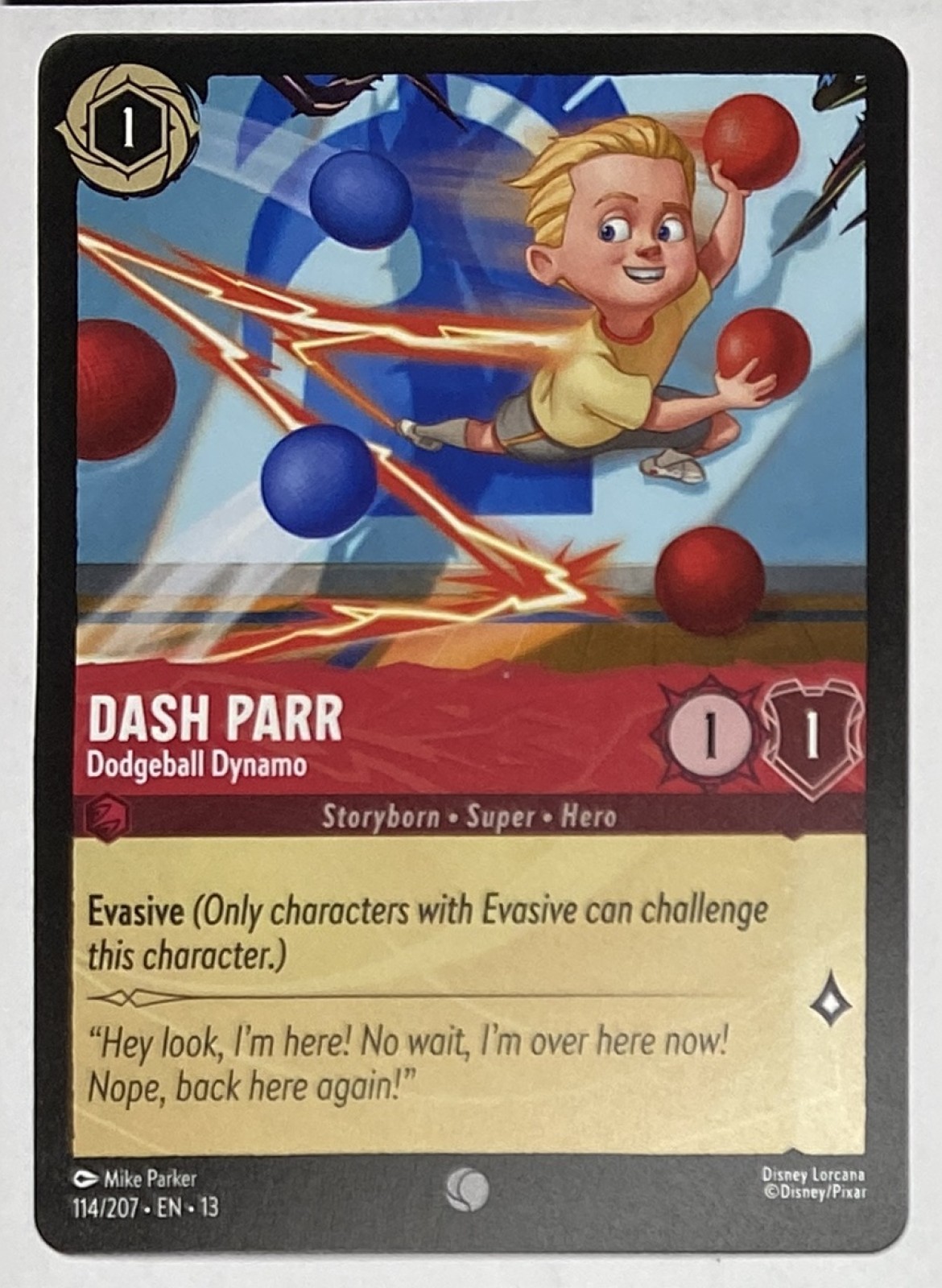 2026 Disney Lorcana Attack of the Vine! Dash Parr - Dodgeball Dynamo #114/207 Common front