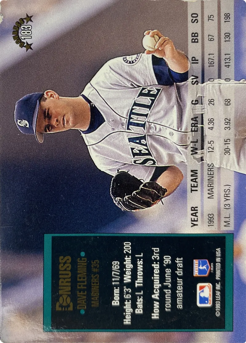 Dave Fleming #183, back