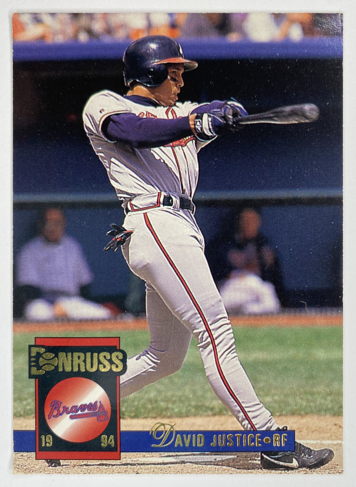 1994 Donruss David Justice #25 Atlanta Braves front
