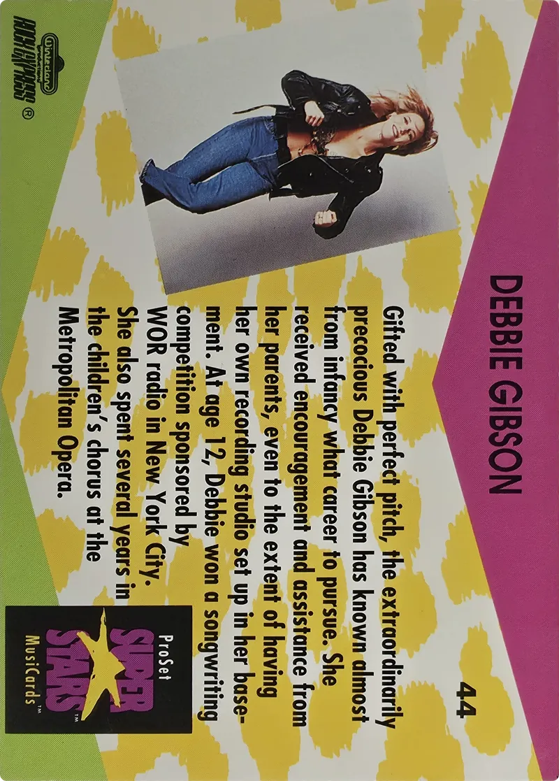 Debbie Gibson #44, back