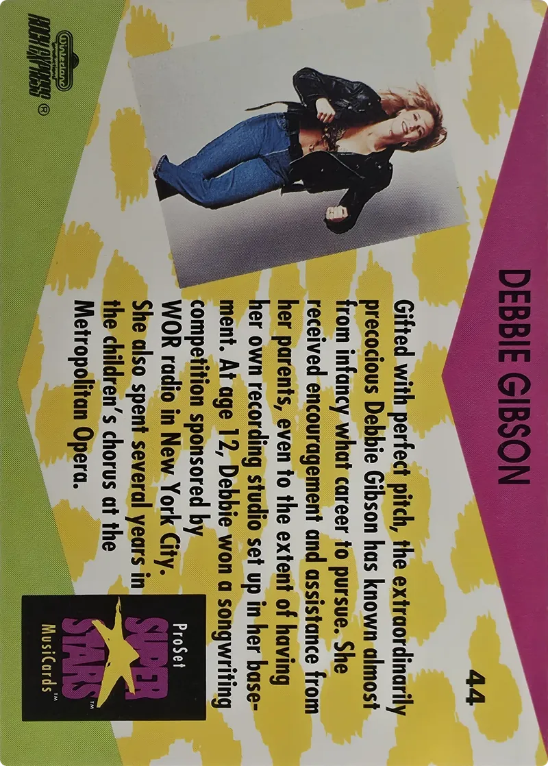 Debbie Gibson #44, back