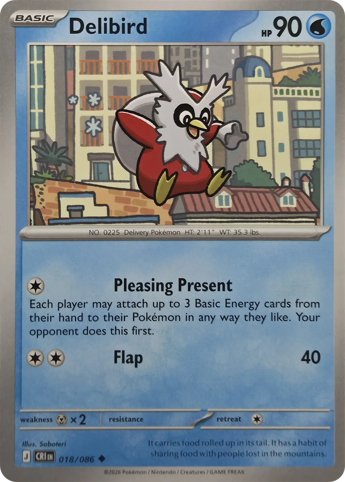 Delibird #018/086, front