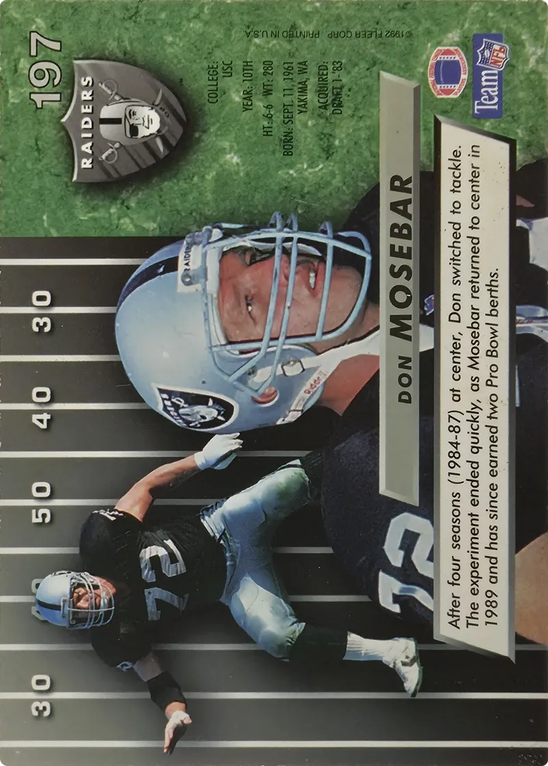 Don Mosebar #197, back