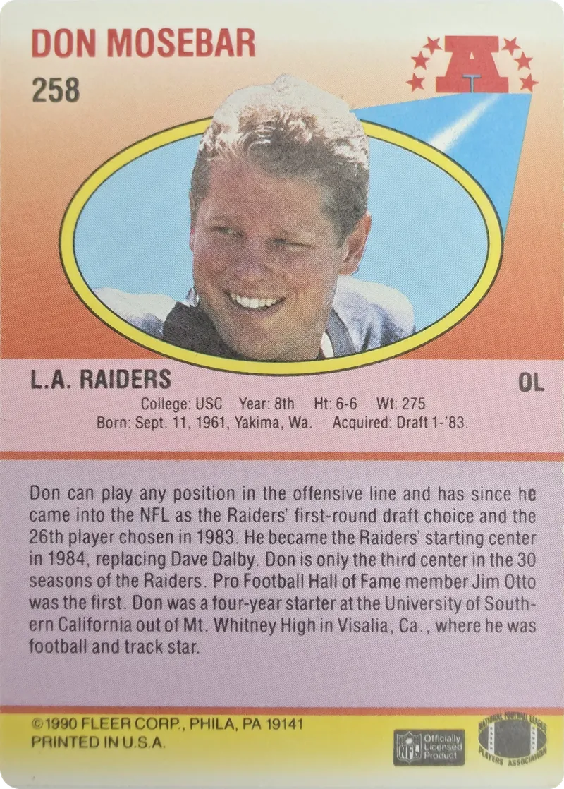 Don Mosebar #258, back