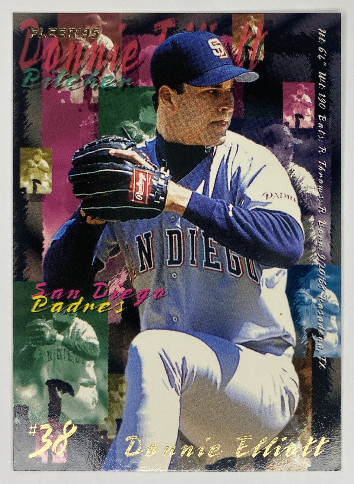 1995 Fleer Donnie Elliott #558 San Diego Padres front