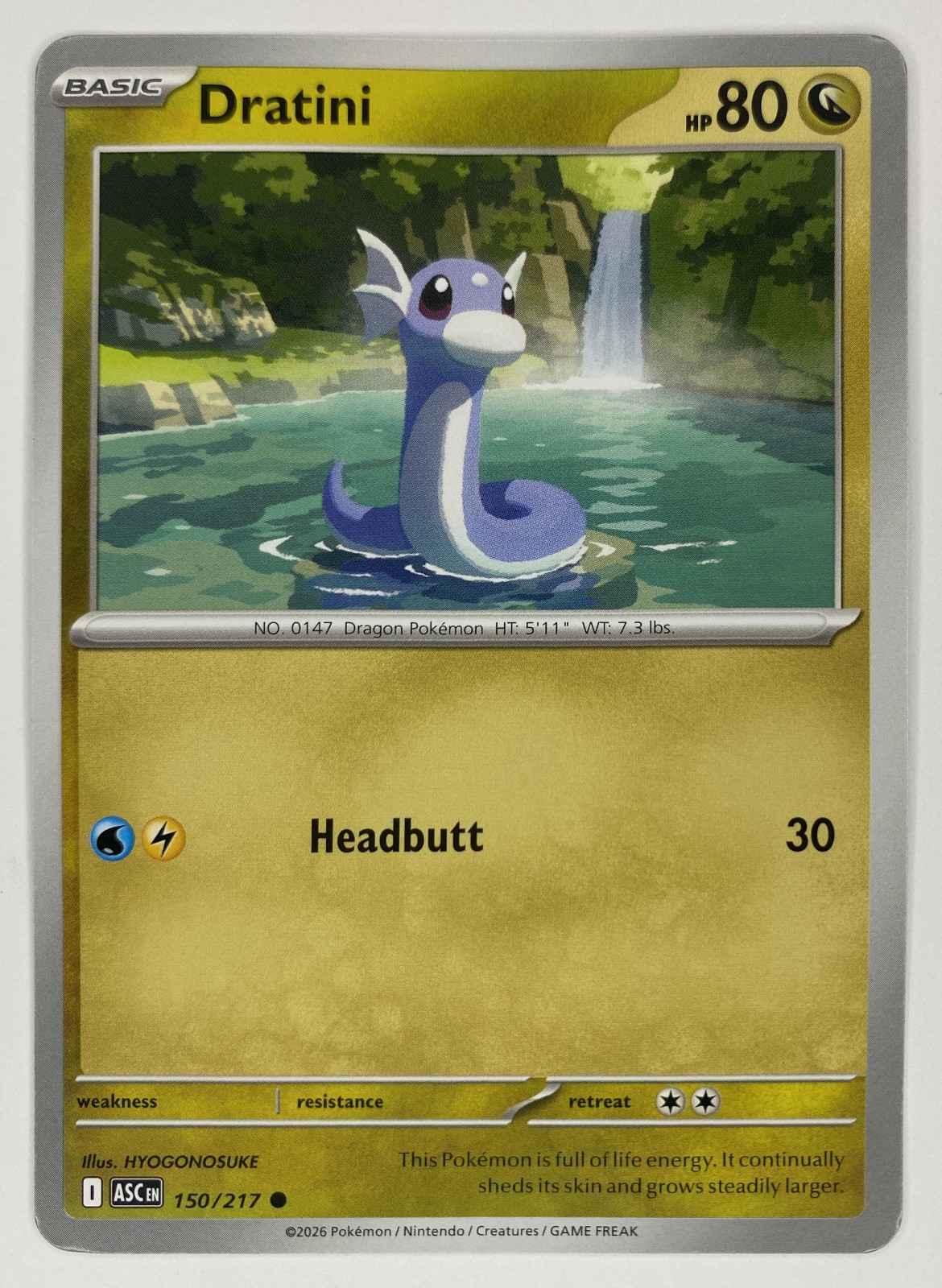 2026 Pokemon Ascended Heroes Dratini #150/217 Common front