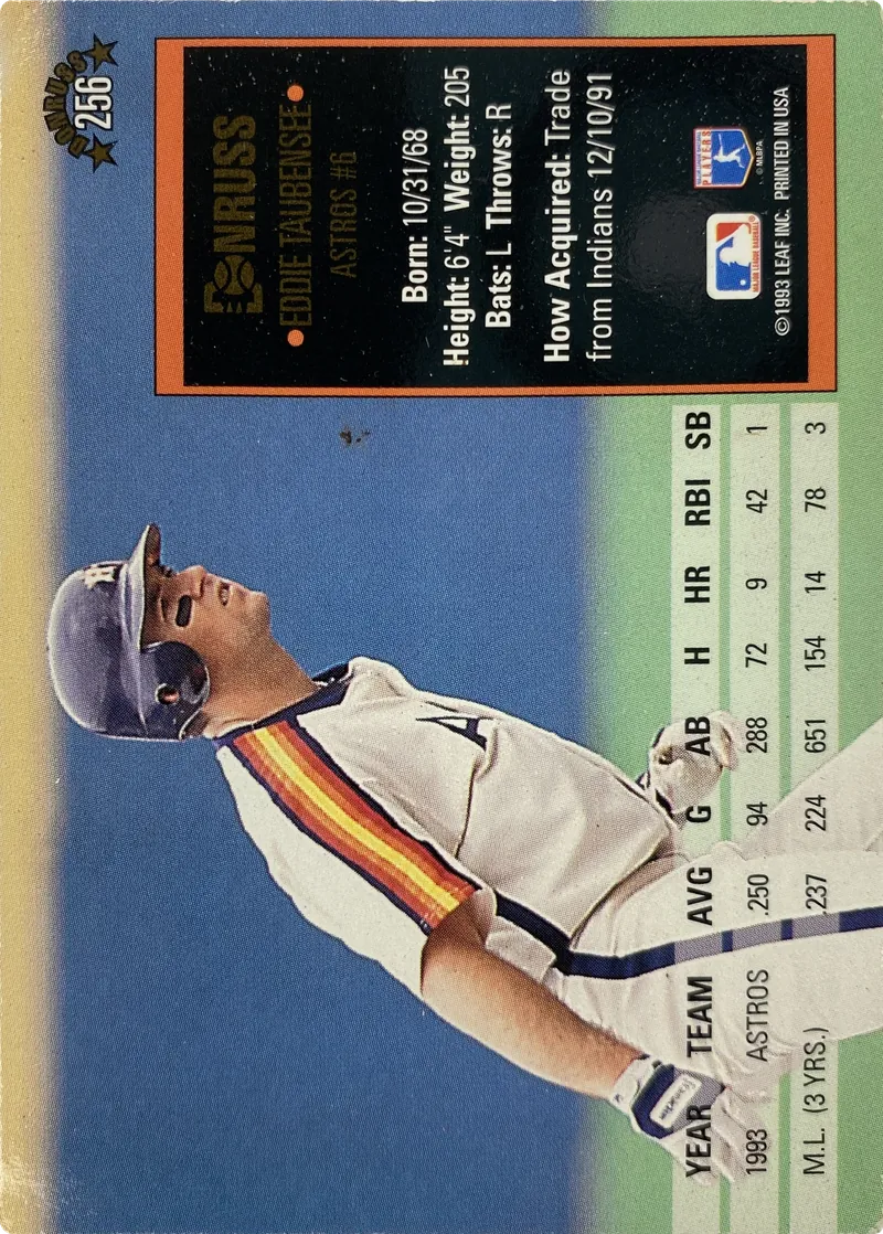 Eddie Taubensee #256, back