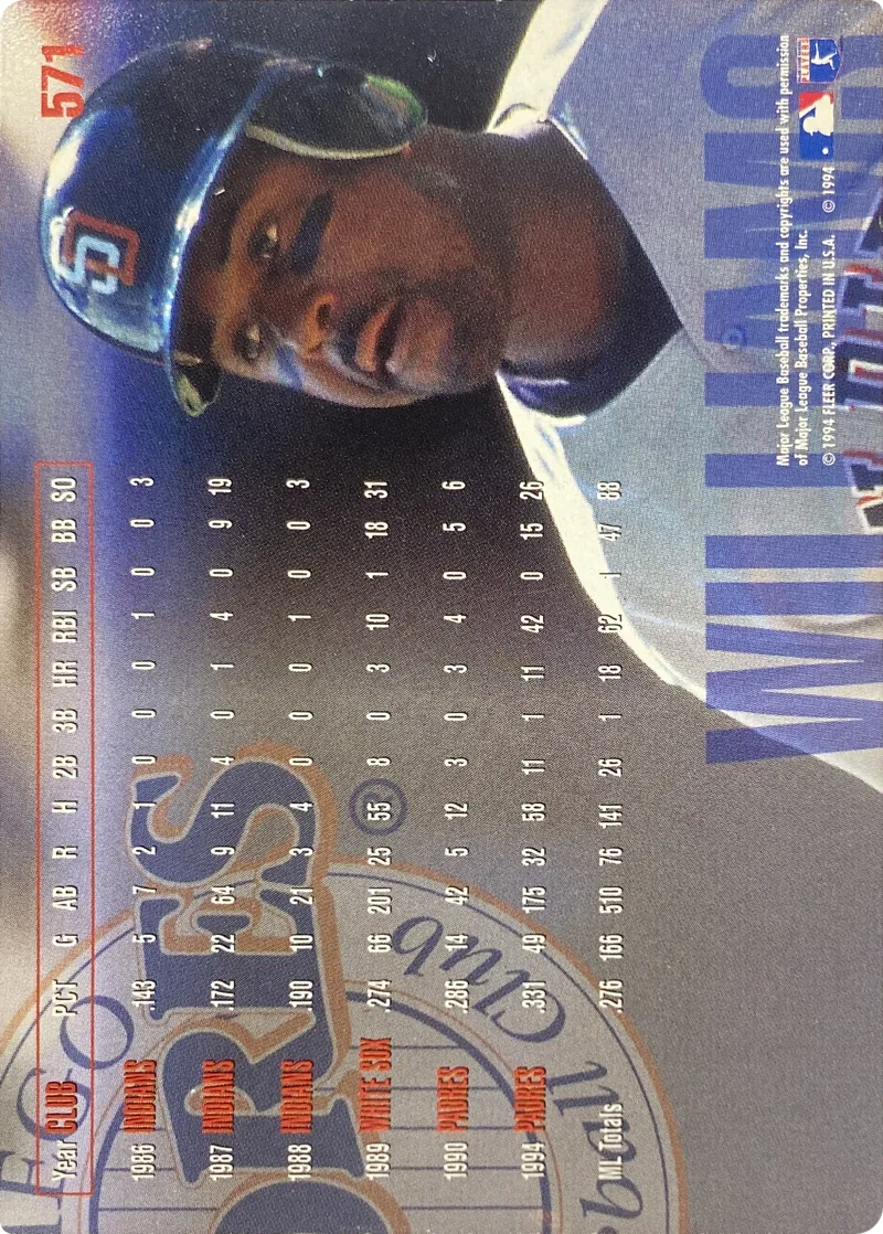 Eddie Williams #571, back