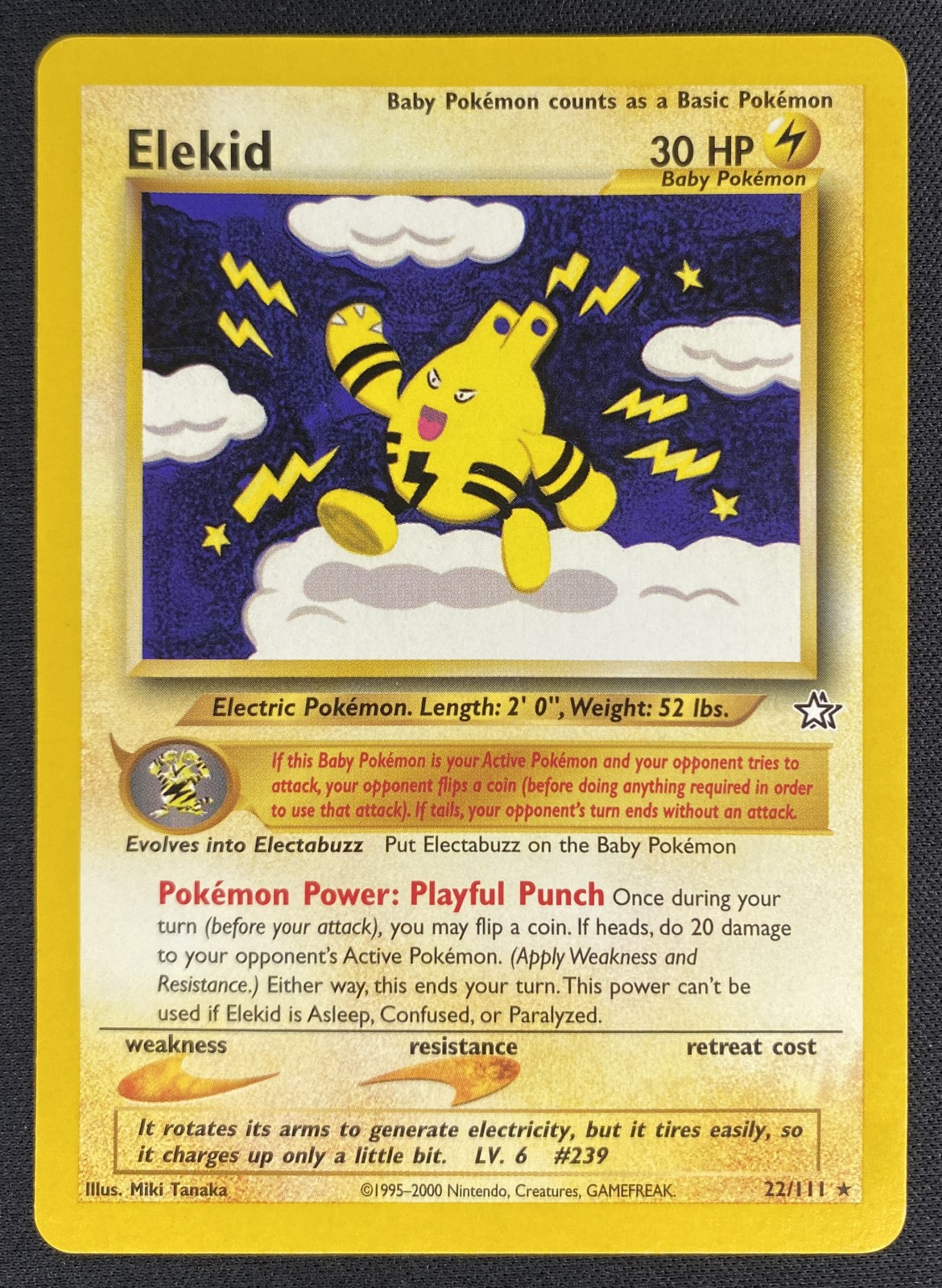 2000 Pokemon Neo Genesis Elekid #022/111 Rare front