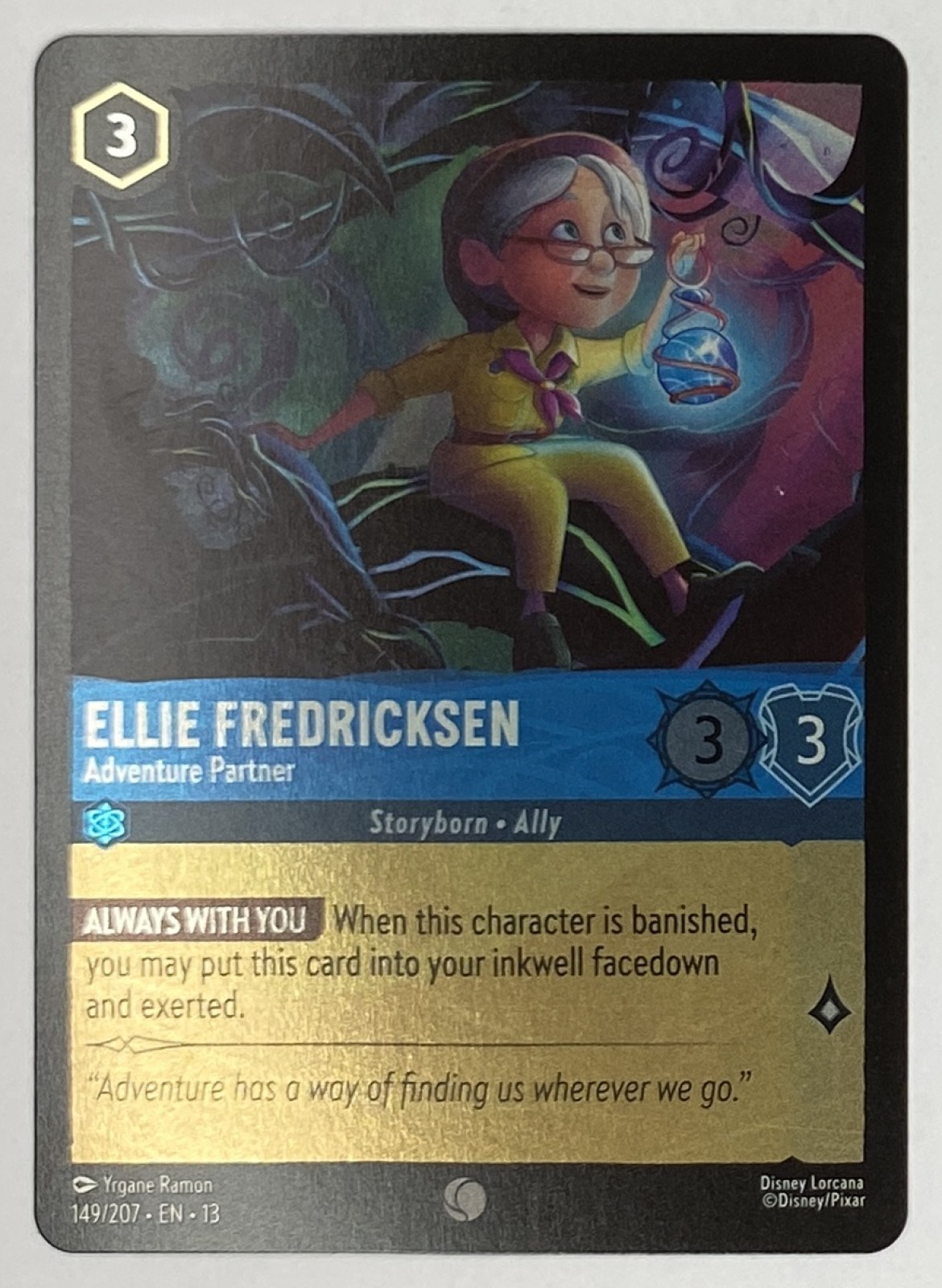 2026 Disney Lorcana Attack of the Vine! Ellie Fredricksen - Adventure Partner #149/207 Common front