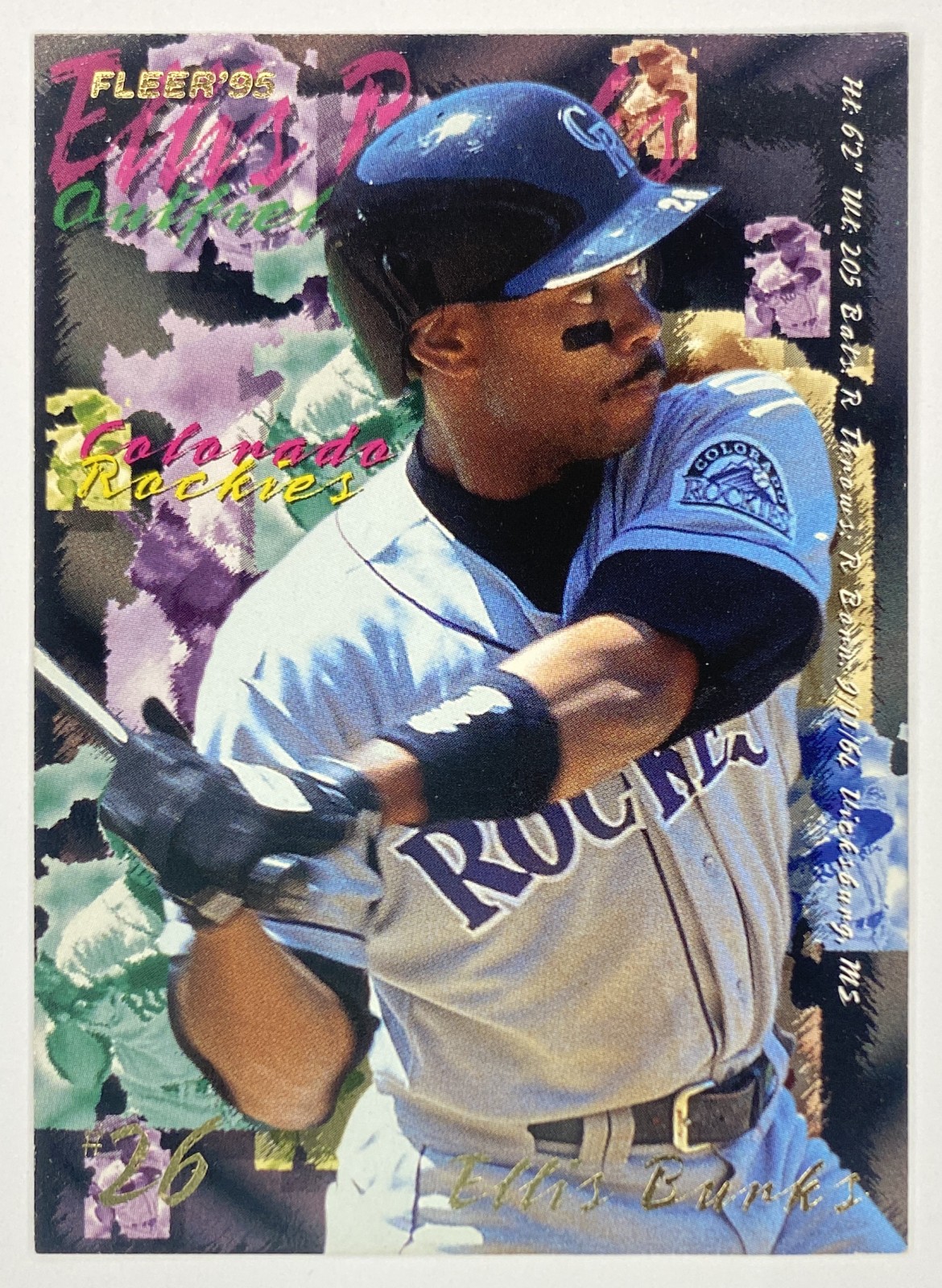 1995 Fleer Ellis Burks #516 Colorado Rockies front