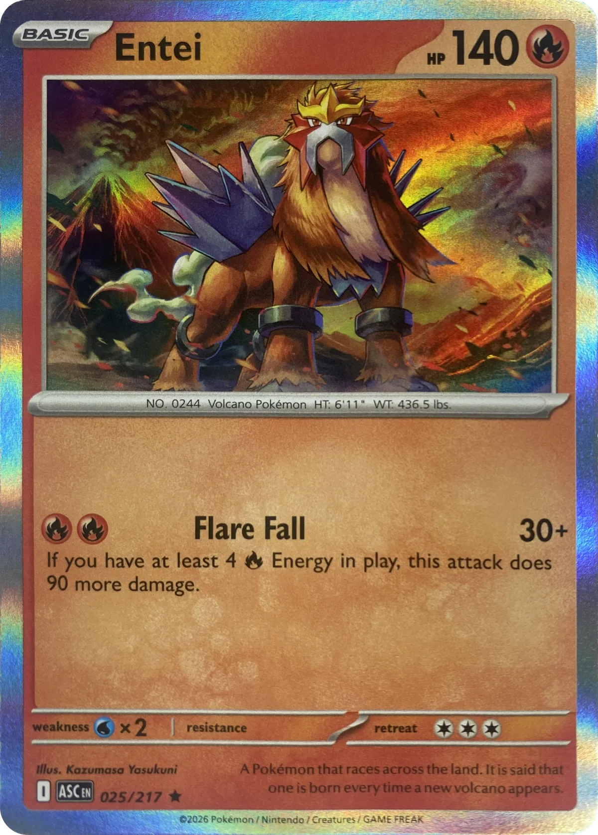 Entei #025/217, front