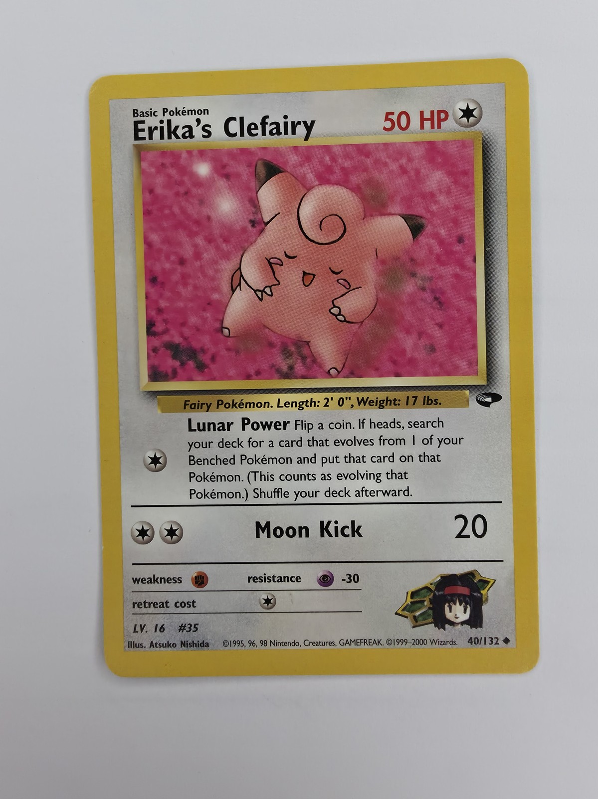 Erika's Clefairy, straight front, whole card