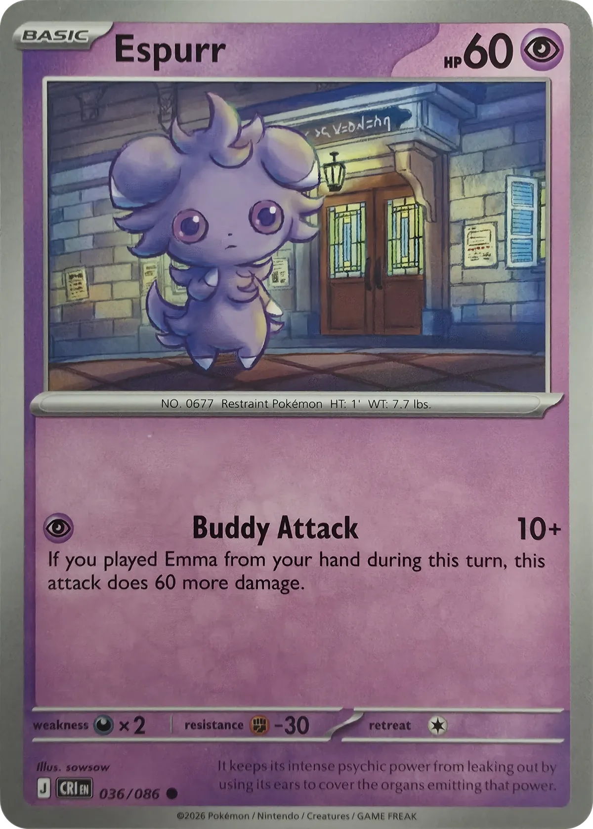Espurr #036/086, front