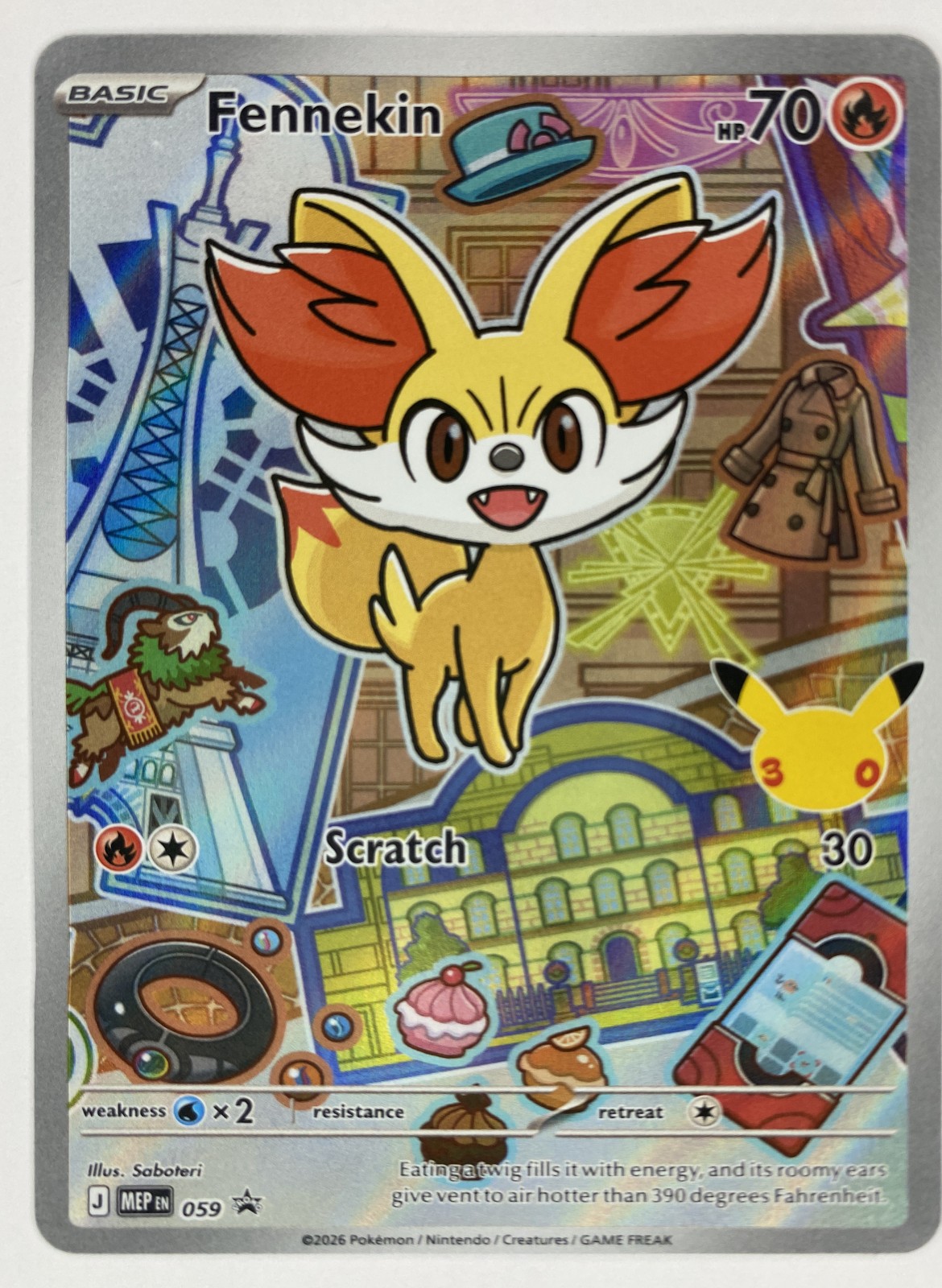 2025 Pokemon Mega Evolution Promo Fennekin #059 Promo front