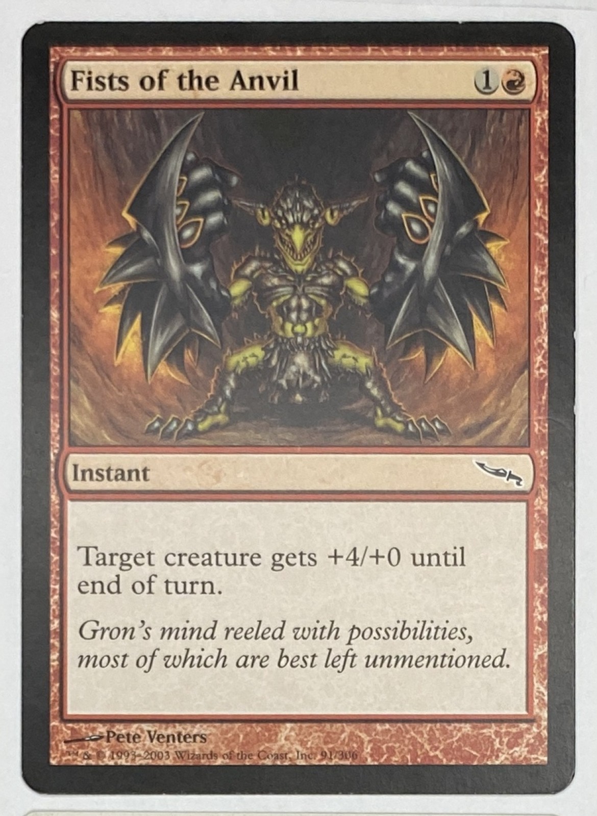 2003 Magic: The Gathering Mirrodin Fists of the Anvil #91/306 Common front