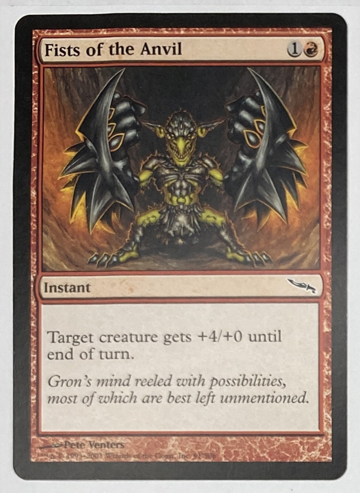 2003 Magic: The Gathering Mirrodin Fists of the Anvil #91/306 Common front