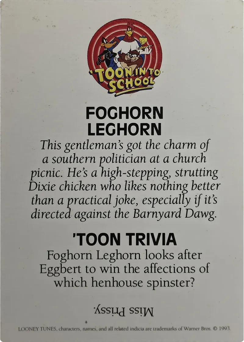 Foghorn Leghorn, back