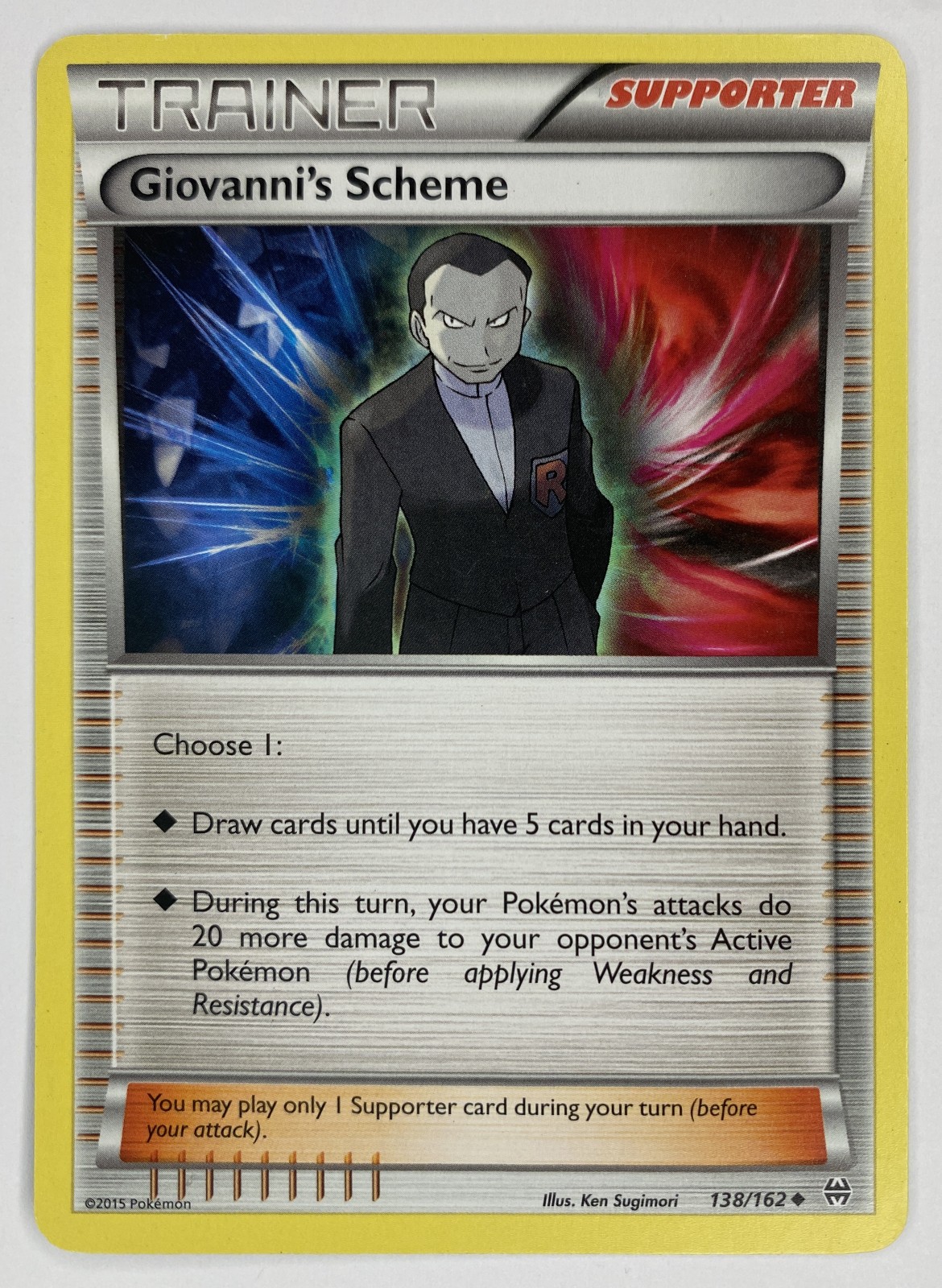 2015 Pokemon XY BREAKthrough Giovanni's Scheme #138/162 Uncommon front