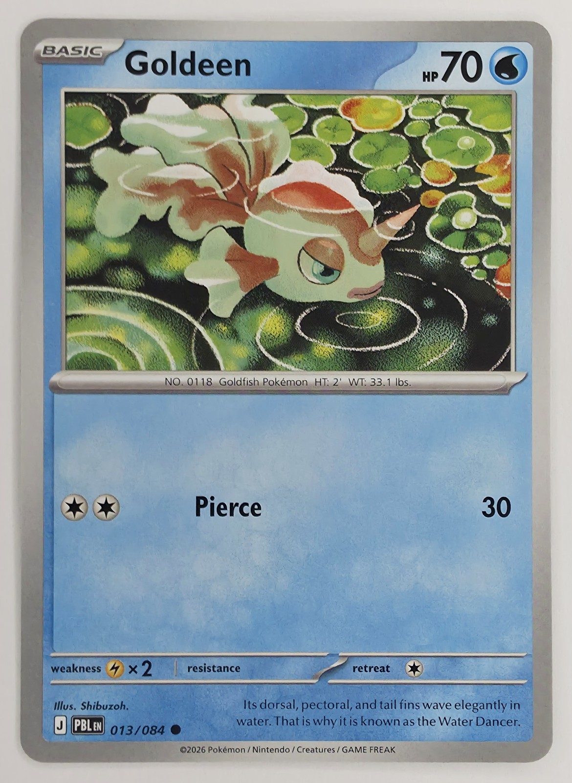 2026 Pokemon Pitch Black Goldeen #013/084 Common front