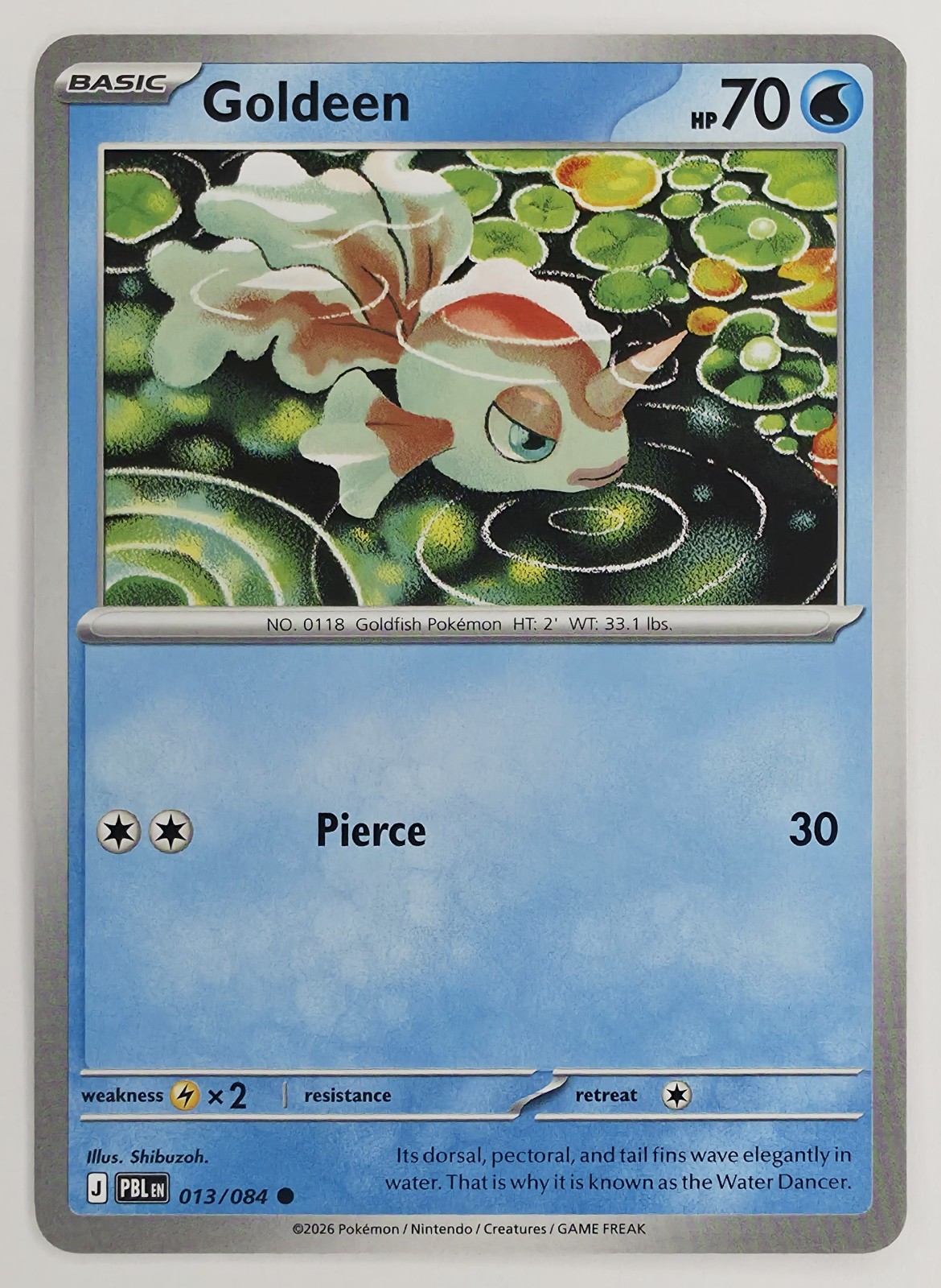 2026 Pokemon Pitch Black Goldeen #013/084 Common front