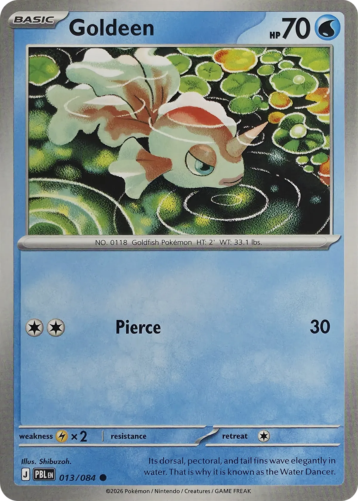 Goldeen #013/084, front