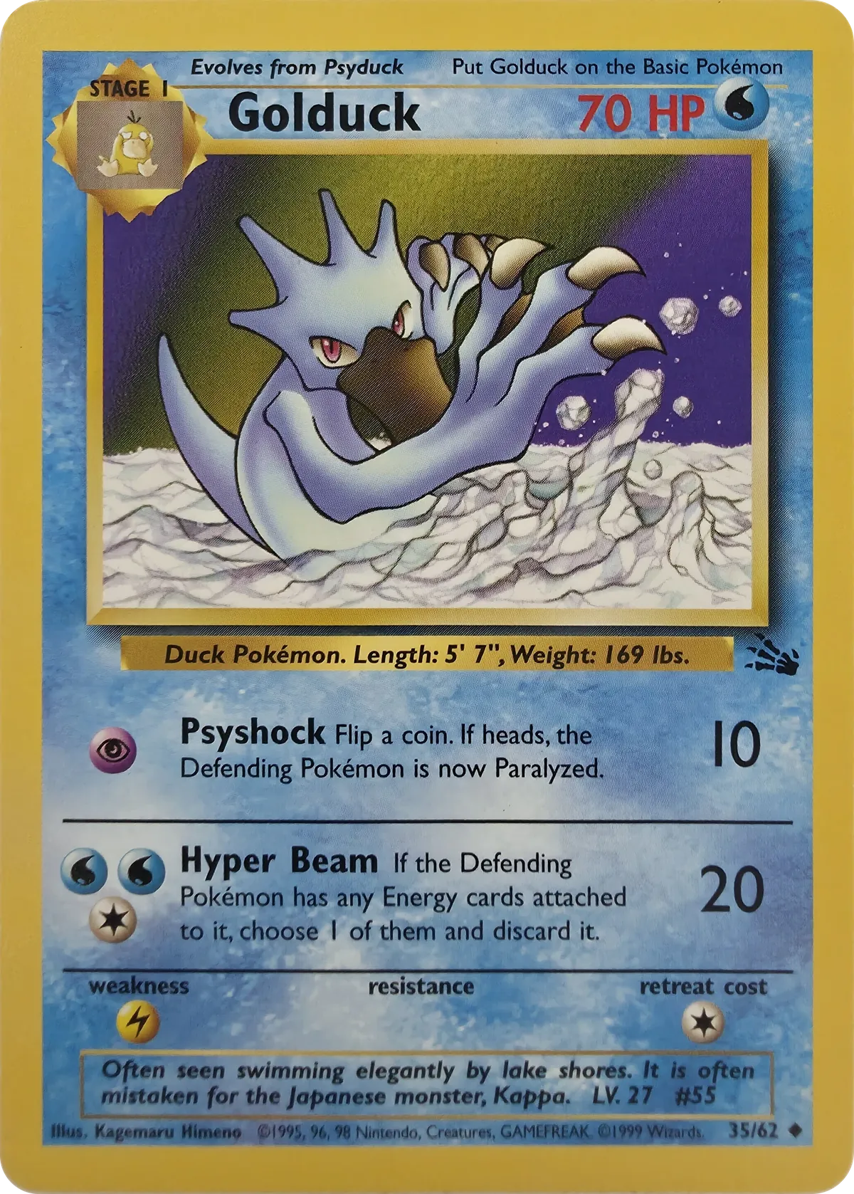Golduck #35/62, front