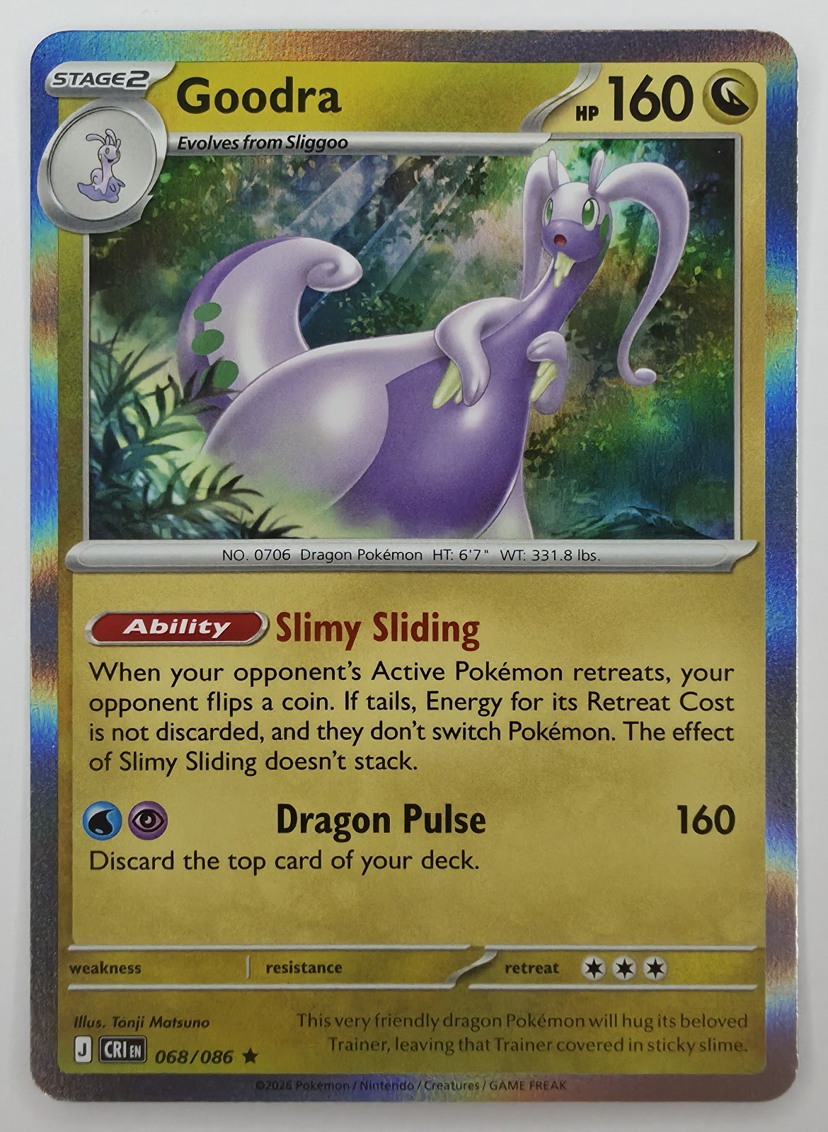 2026 Pokemon Chaos Rising Goodra #068/086 Holo Rare front