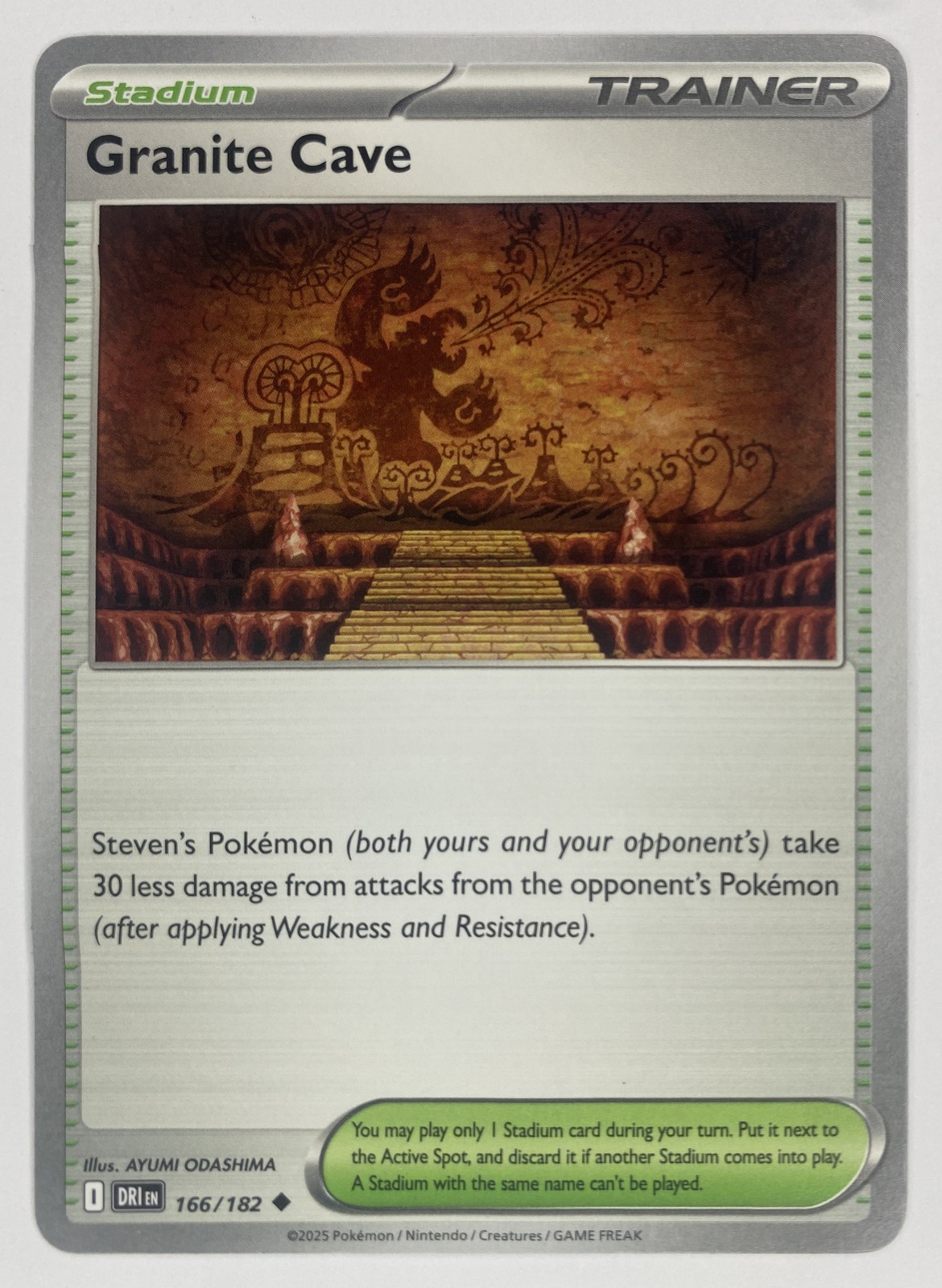 2025 Pokemon Destined Rivals Granite Cave #166/182 Uncommon Trainer front