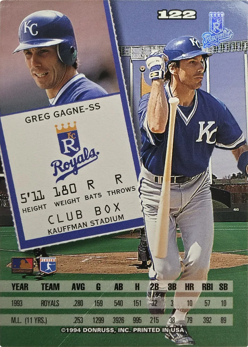 Greg Gagne #122, back