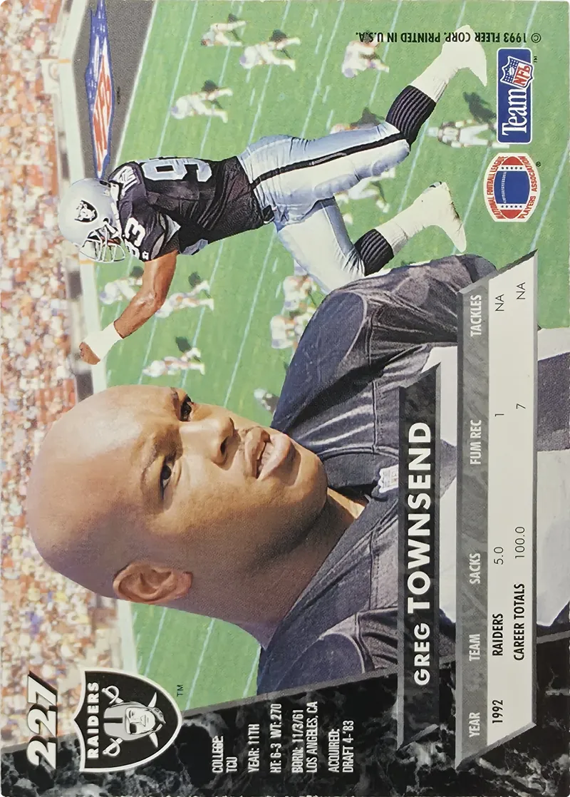 Greg Townsend #227, back