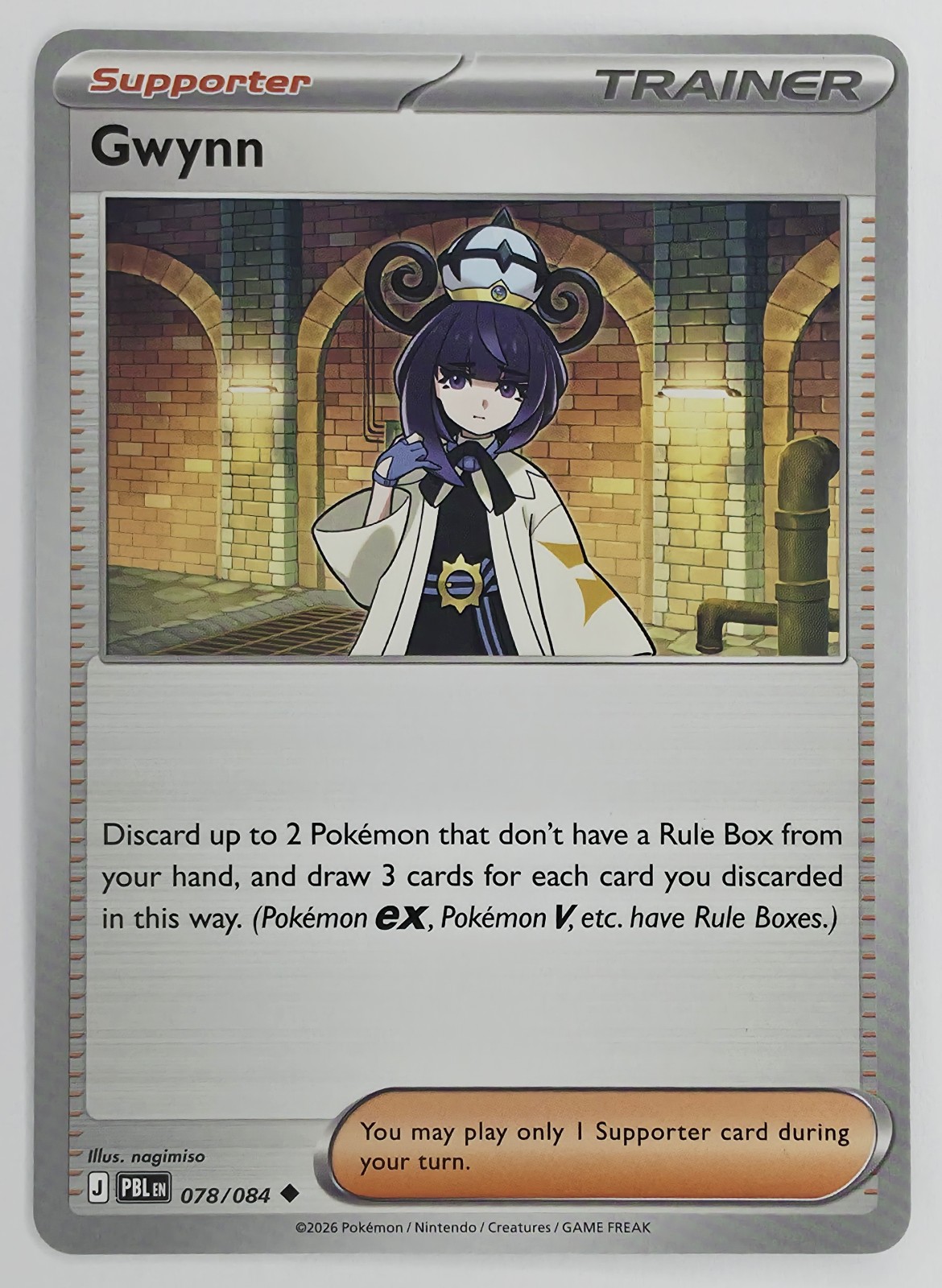 2026 Pokemon Pitch Black Gwynn #078/084 Uncommon front
