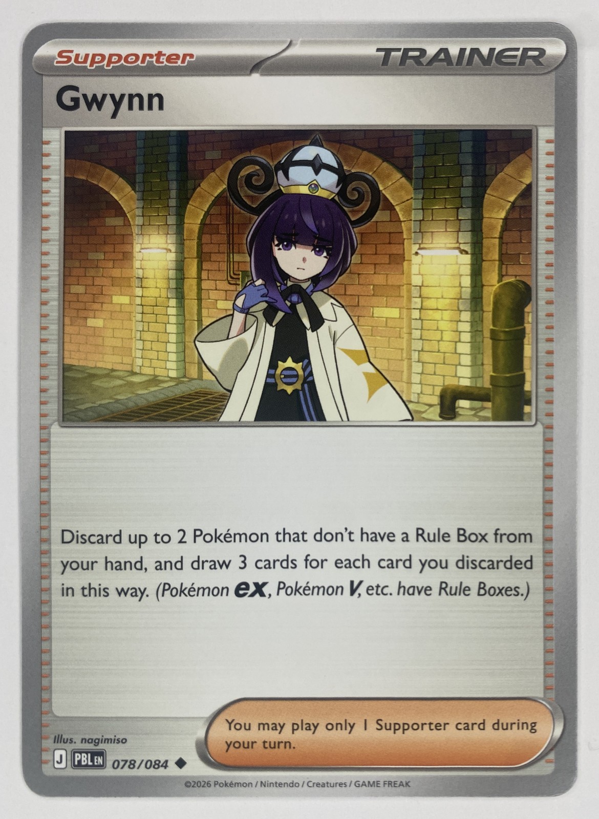 2026 Pokemon Pitch Black Gwynn #078/084 Uncommon front