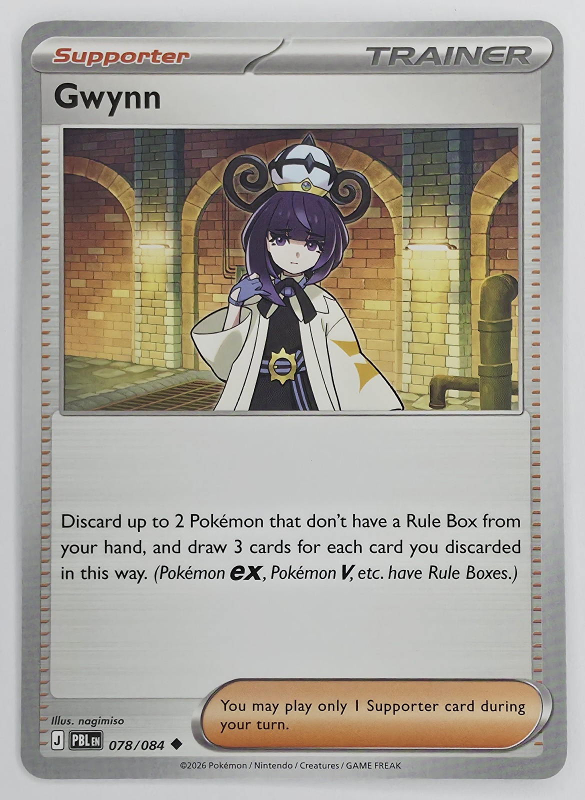2026 Pokemon Pitch Black Gwynn #078/084 Uncommon front