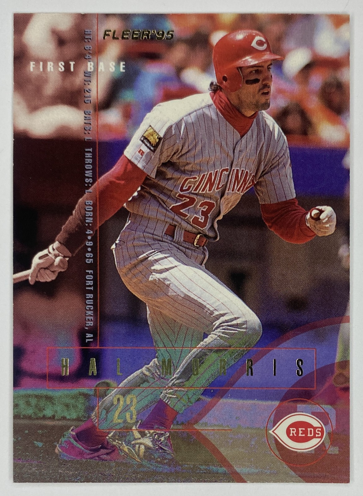 1995 Fleer Hal Morris #442 Cincinnati Reds front