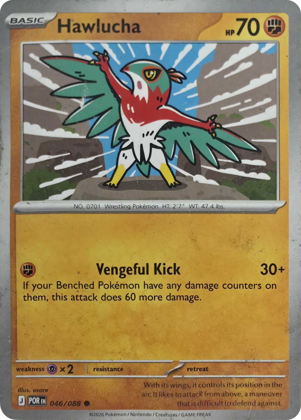 Hawlucha #046/088, front