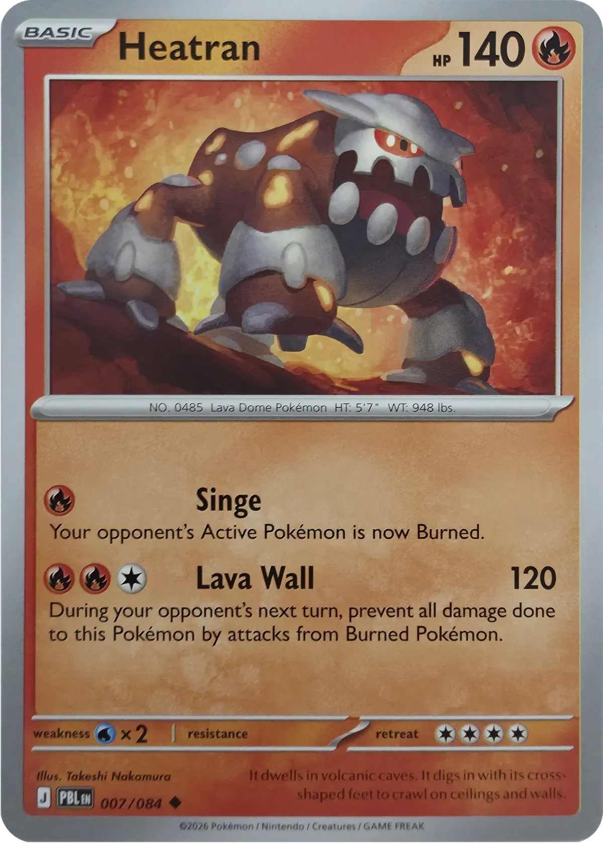 Heatran #007/084, front