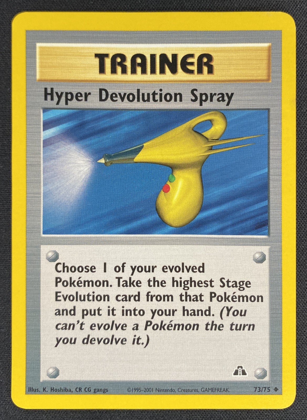 2001 Pokemon Neo Discovery Hyper Devolution Spray #73/75 Uncommon front