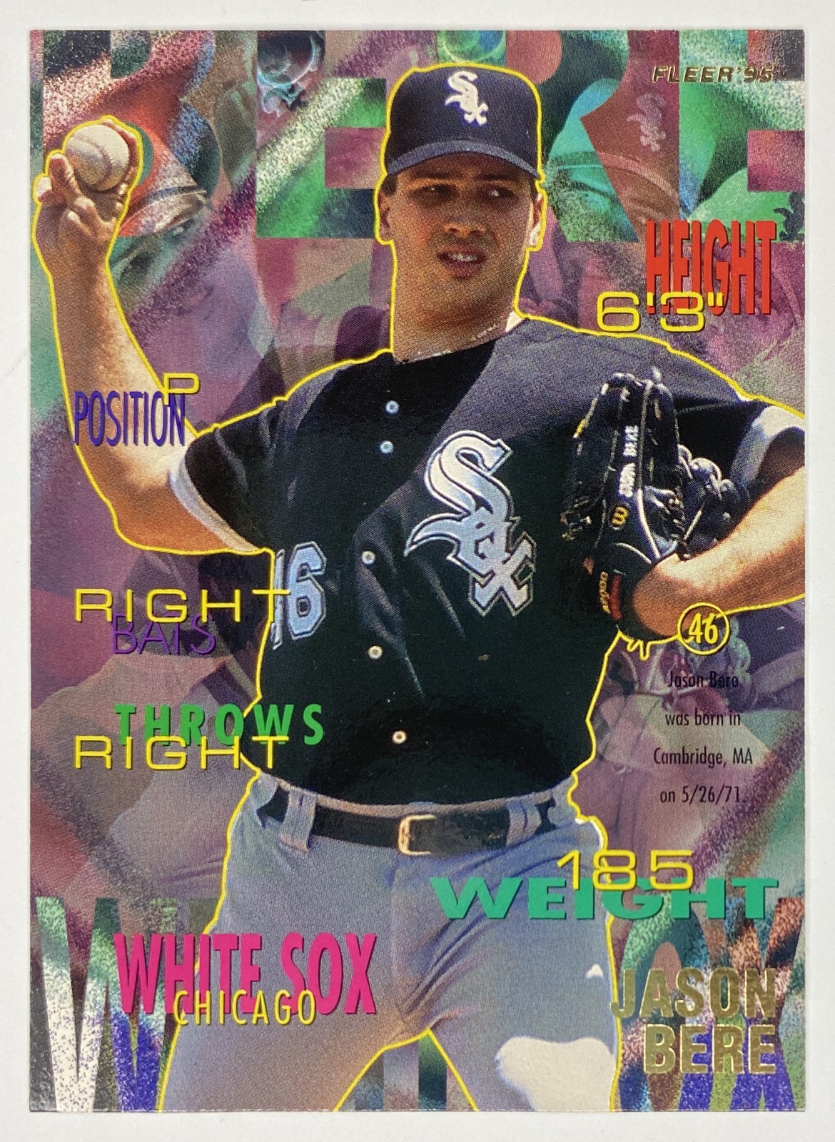 1995 Fleer Jason Bere #111 Chicago White Sox front