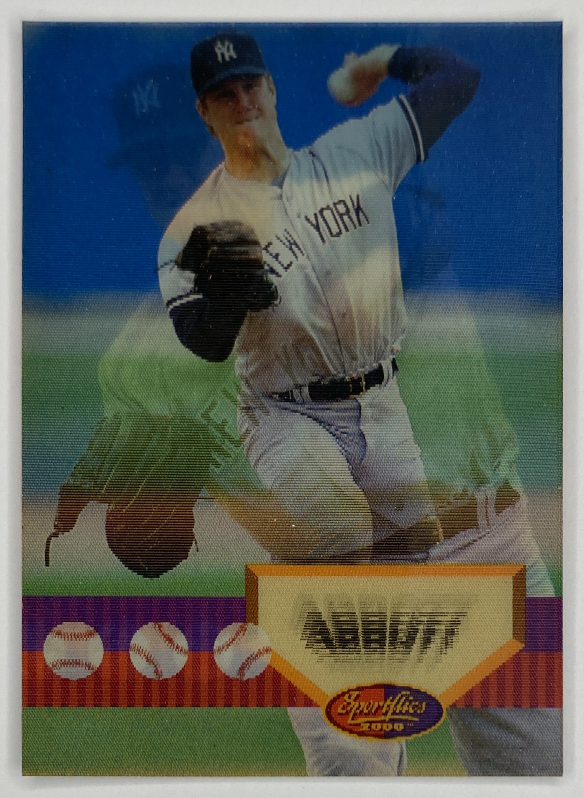 1994 Sportflics 2000 Jim Abbott #138 New York Yankees front