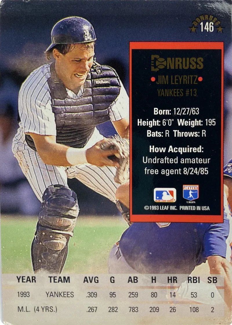 Jim Leyritz #146, back