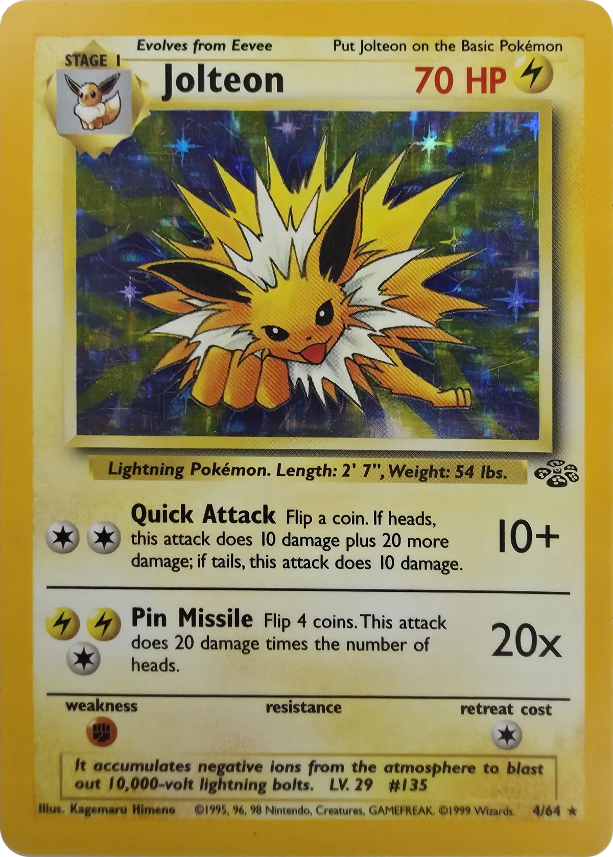 Jolteon #4/64, front